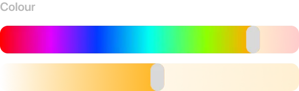 Avolo colour slider UI