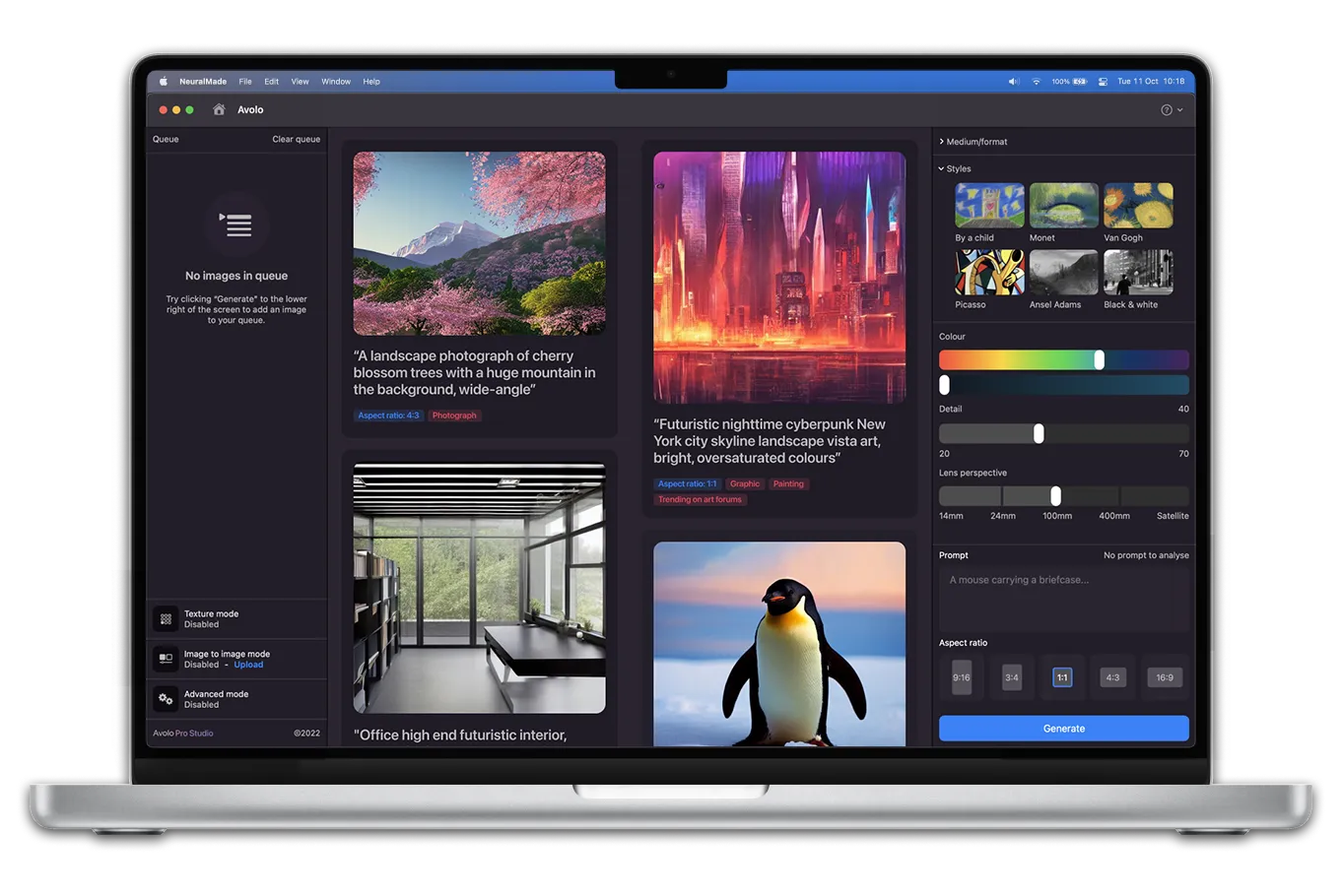 Apple MacBook Pro running Avolo